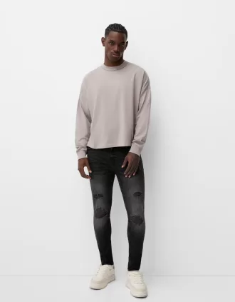 Super skinny ripped jeans