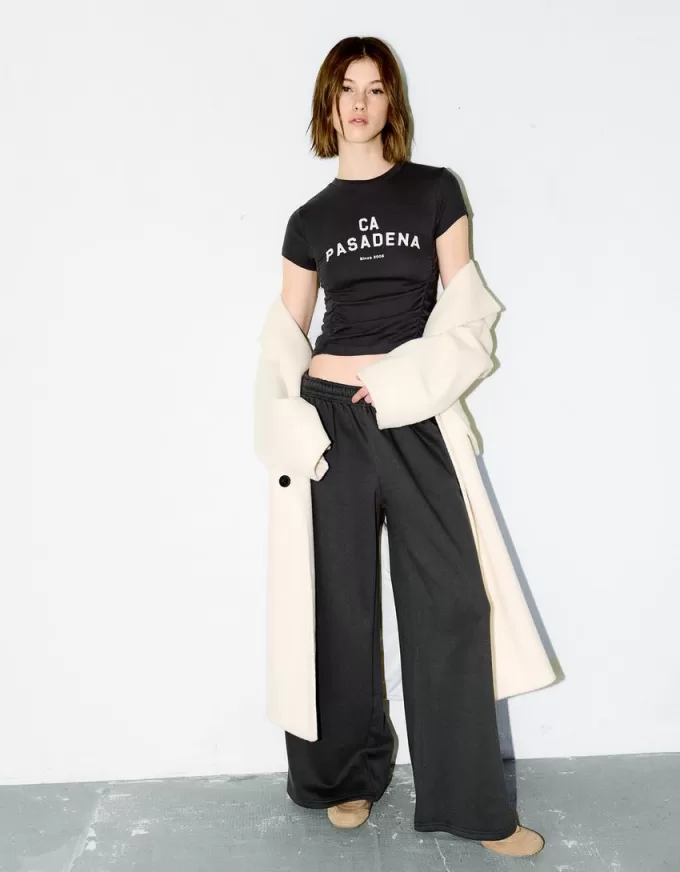 Super wide-leg plush pants Super wide-leg plush pants