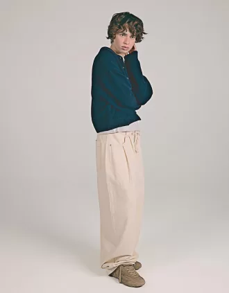 Sweater with polo collar