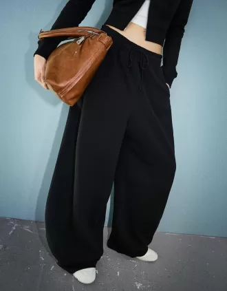Sweatshirt material barrel pants