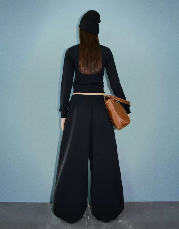 Sweatshirt material barrel pants