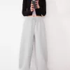 Sweatshirt material barrel pants