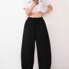 Sweatshirt material barrel pants Sweatshirt material barrel pants