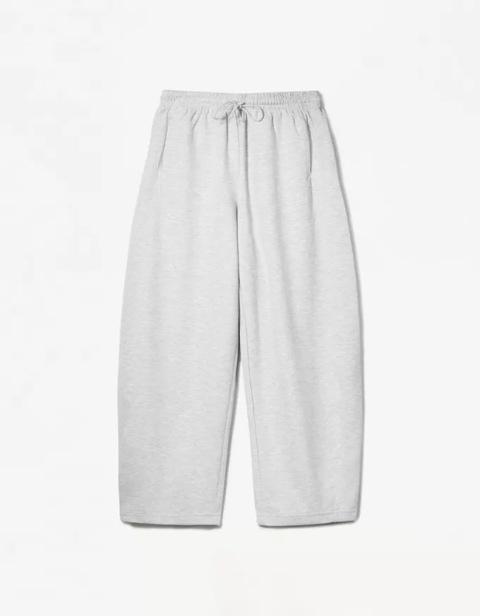 Sweatshirt material barrel pants