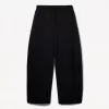 Sweatshirt material barrel pants