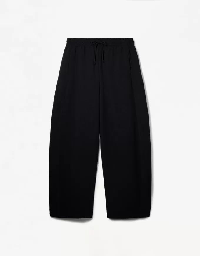 Sweatshirt material barrel pants