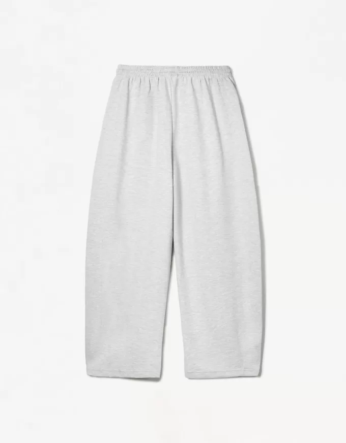 Sweatshirt material barrel pants