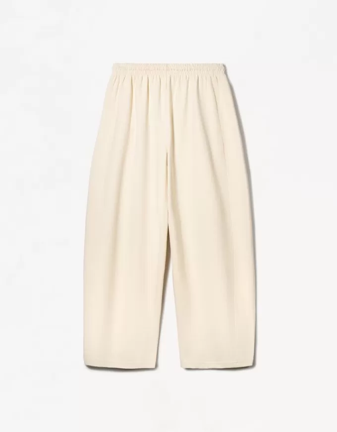 Sweatshirt material barrel pants