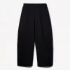 Sweatshirt material barrel pants Sweatshirt material barrel pants