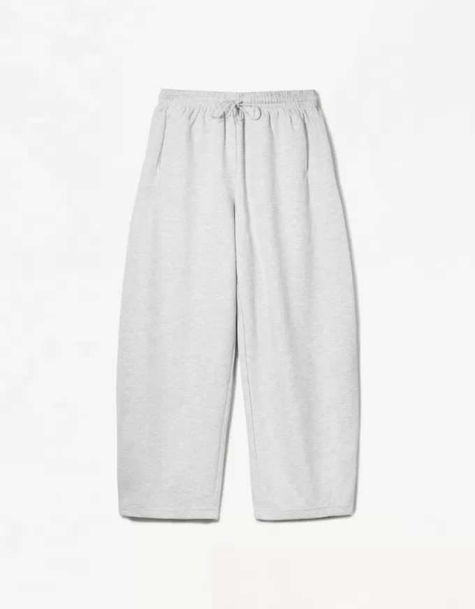 Sweatshirt material barrel pants Sweatshirt material barrel pants