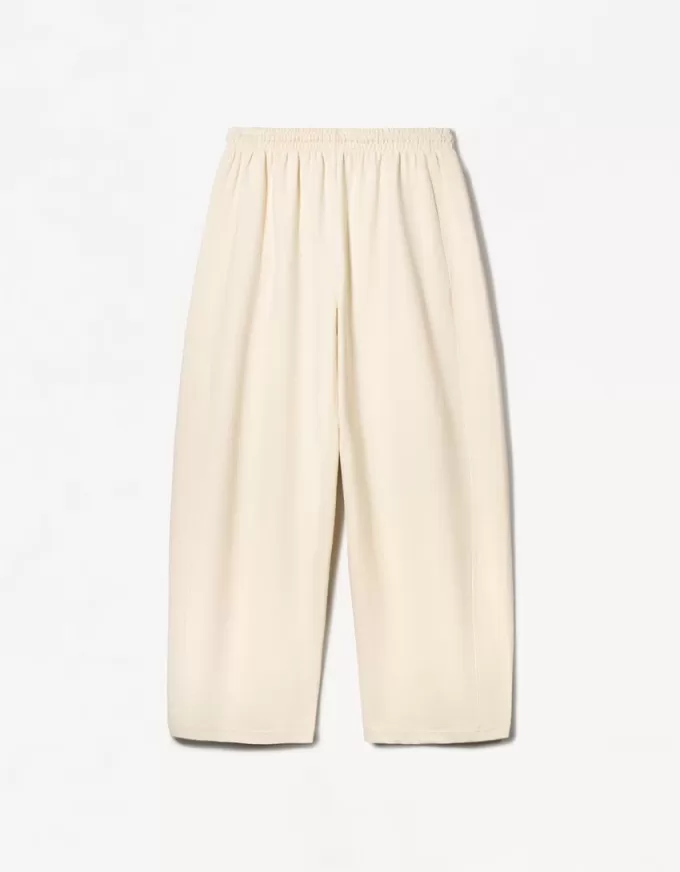 Sweatshirt material barrel pants