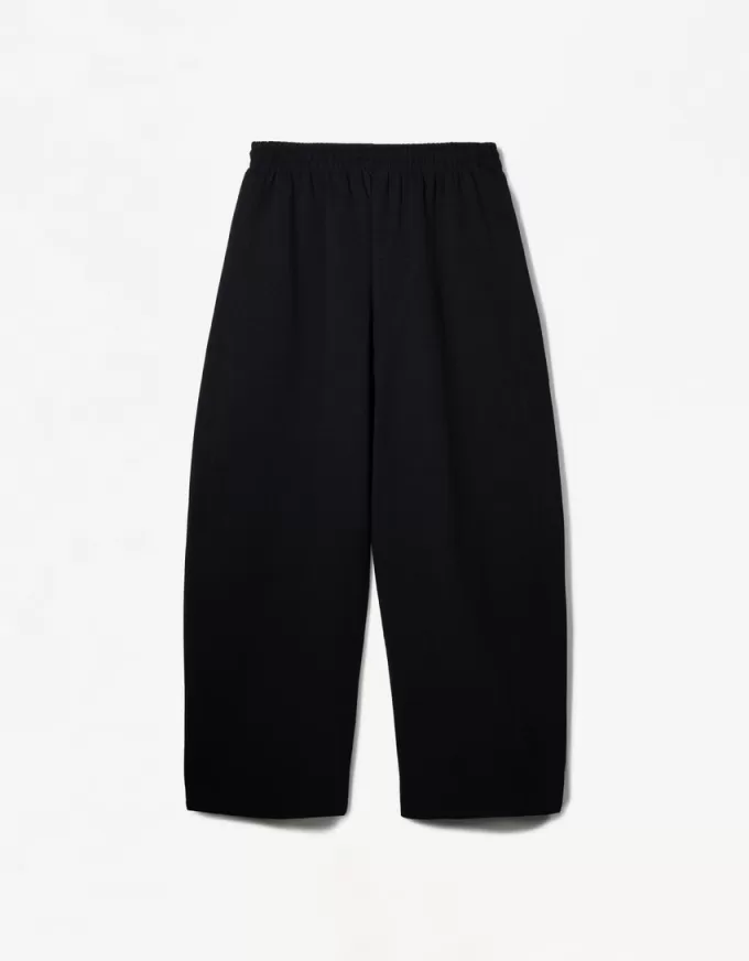 Sweatshirt material barrel pants