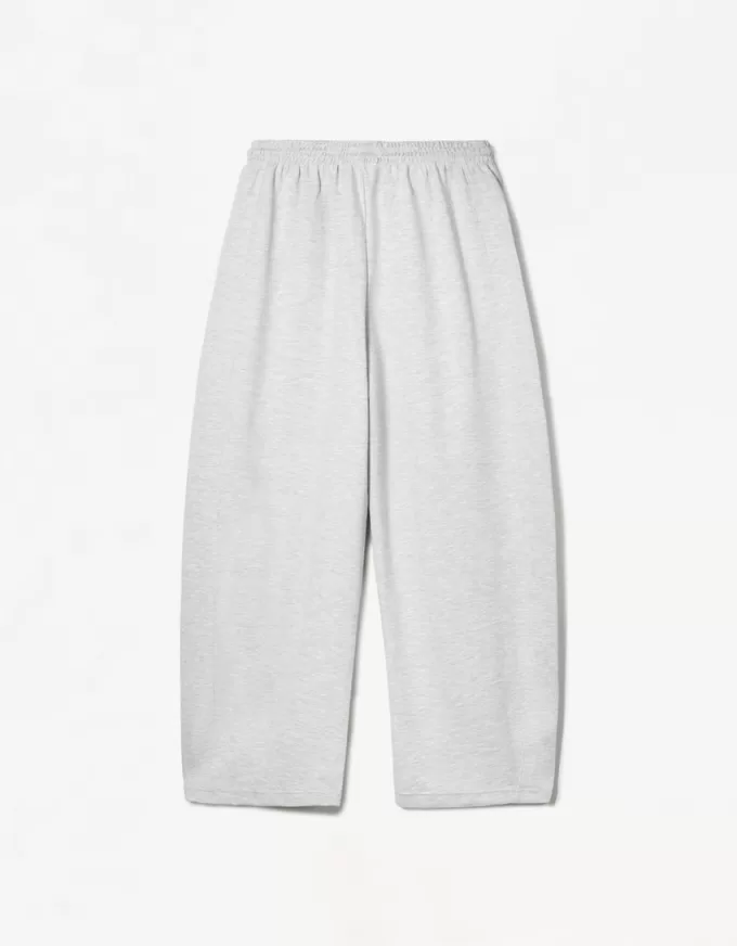Sweatshirt material barrel pants Sweatshirt material barrel pants