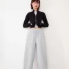 Sweatshirt material barrel pants