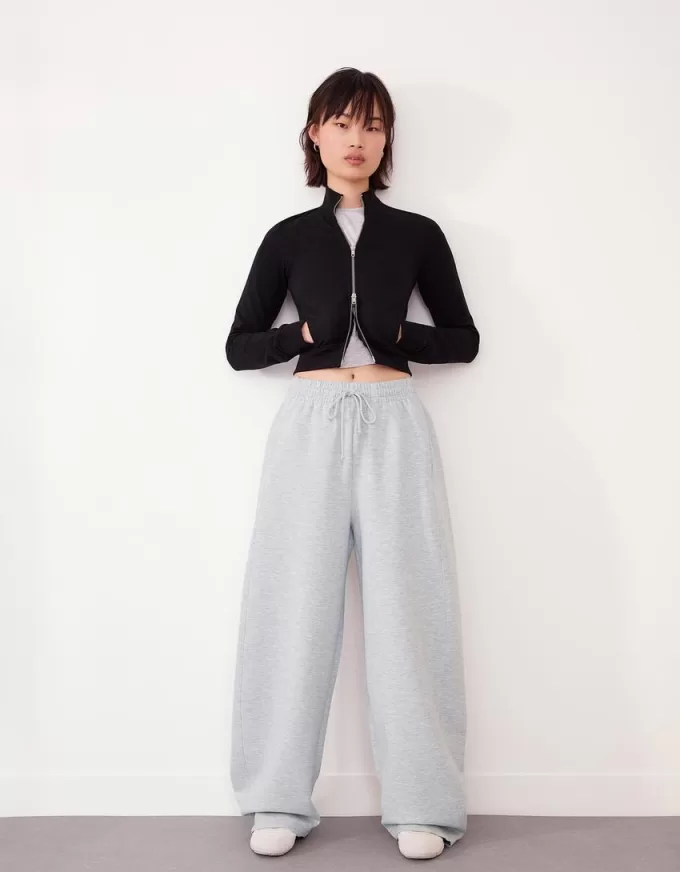 Sweatshirt material barrel pants