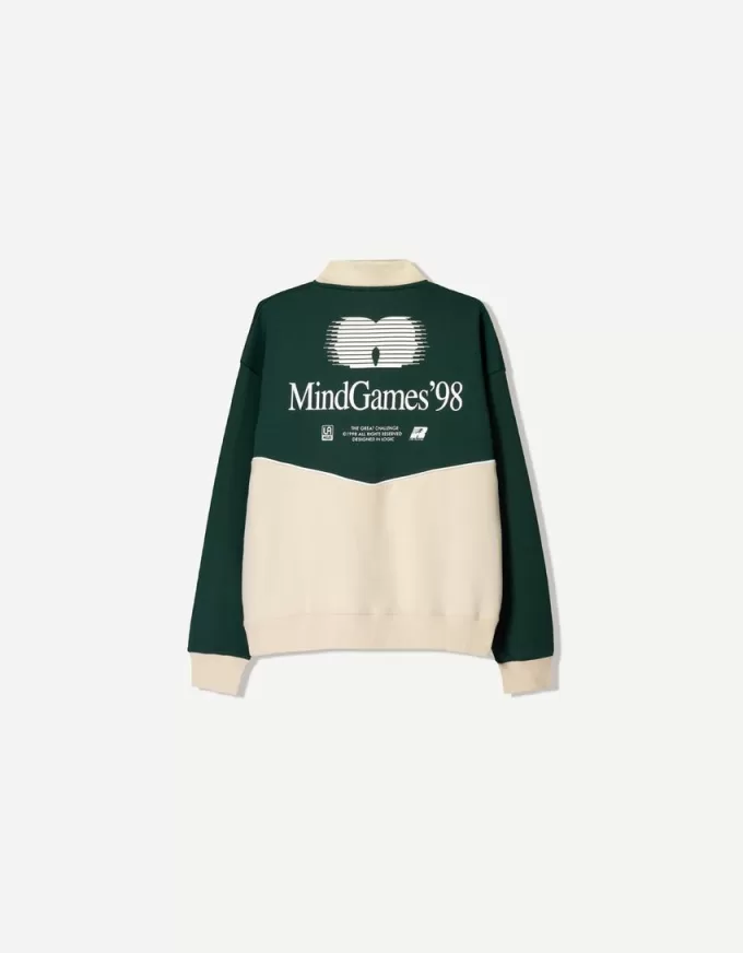 Sweatshirt with contrasting zipper Sweatshirt with contrasting zipper