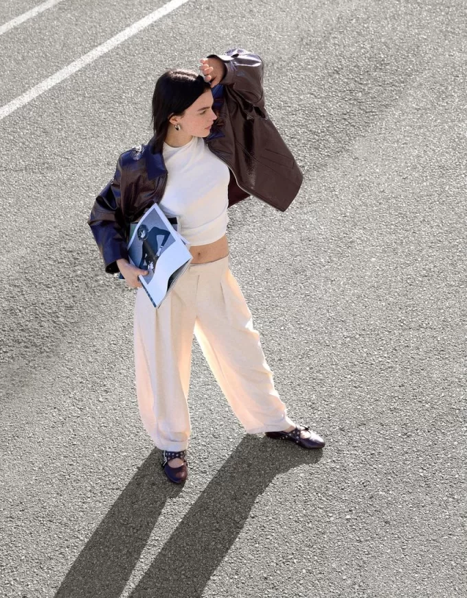 Tailored balloon fit pants