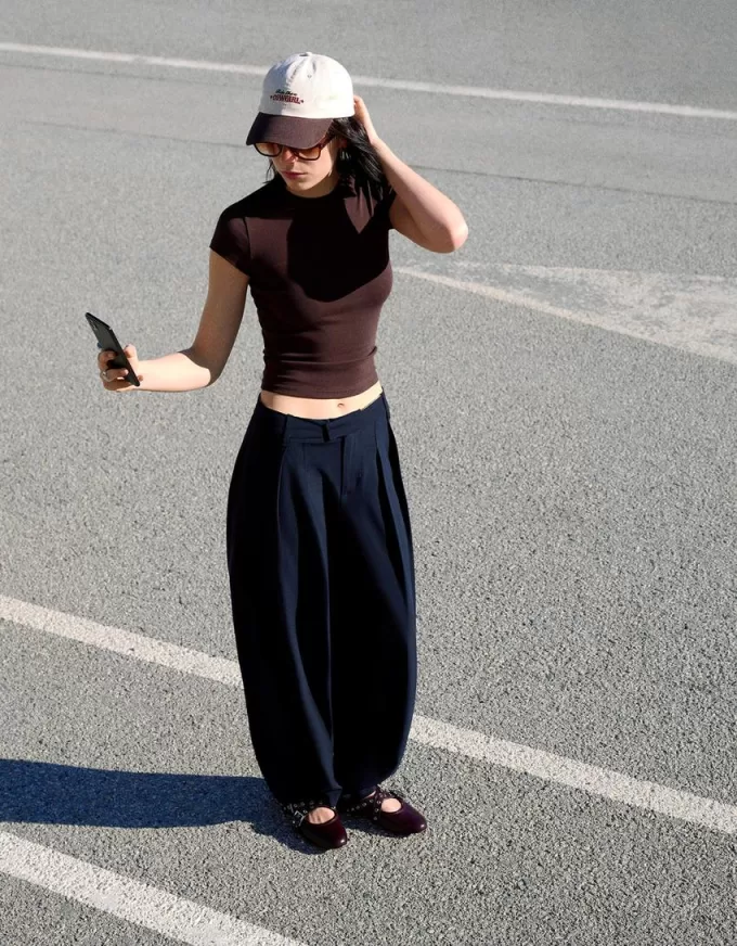 Tailored balloon fit pants