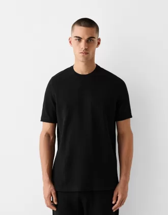 Textured short sleeve T-shirt