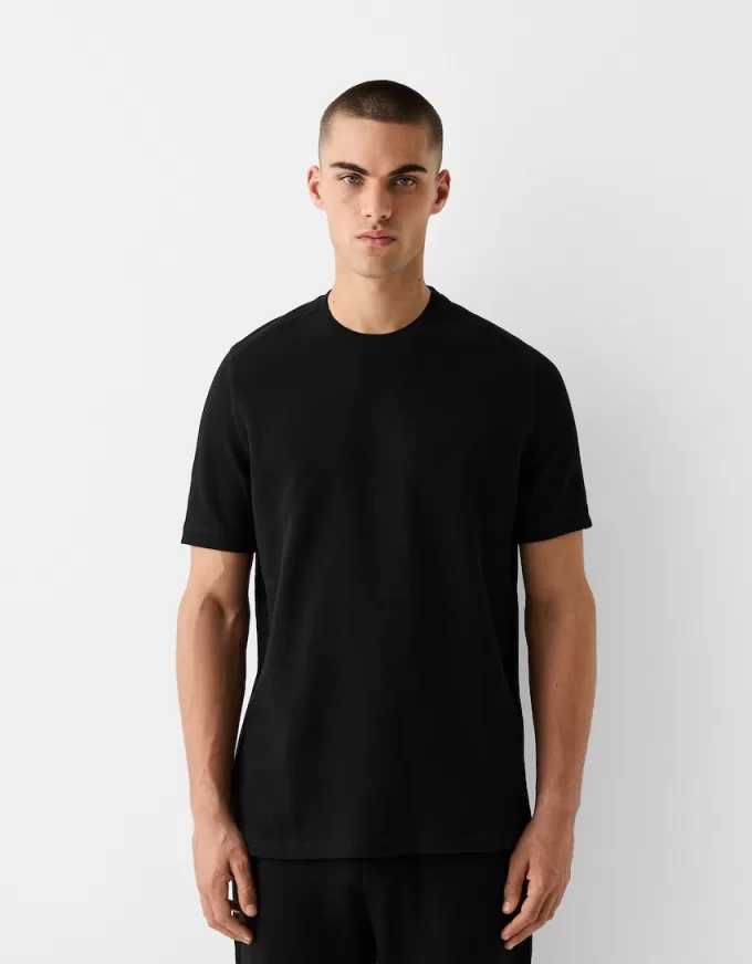 Textured short sleeve T-shirt Textured short sleeve T-shirt