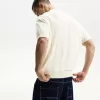 Textured short sleeve polo shirt