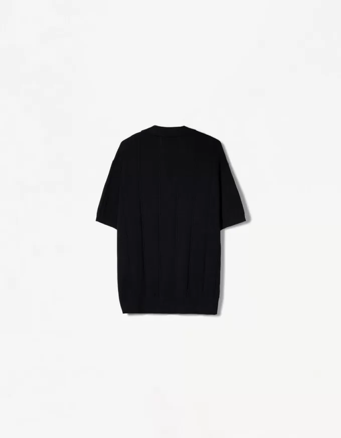 Textured short sleeve polo shirt Textured short sleeve polo shirt