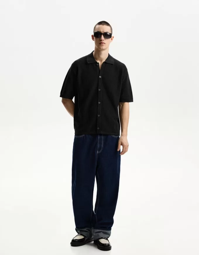 Textured short sleeve shirt Textured short sleeve shirt