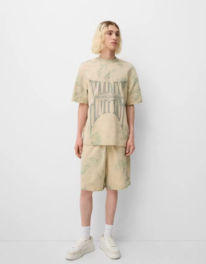 Tie-dye baggy Bermuda shorts Tie-dye baggy Bermuda shorts