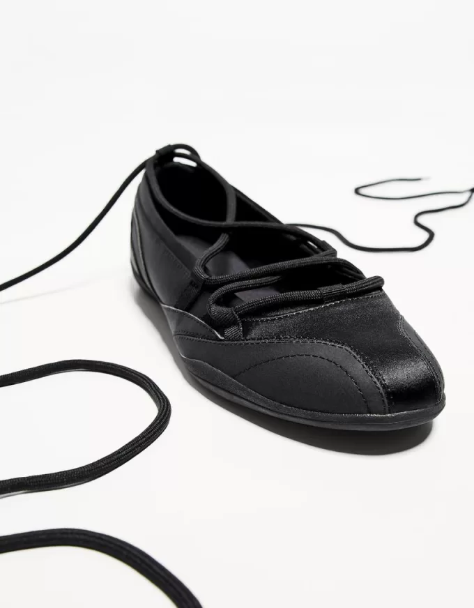 Tied sporty ballerinas Tied sporty ballerinas