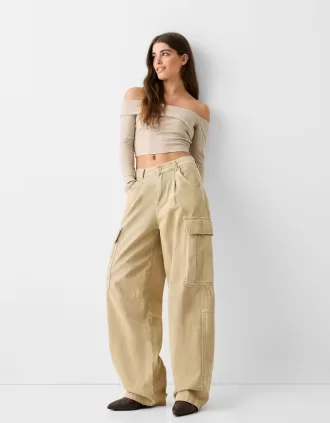 Twill cargo skater pants