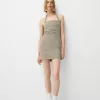 Twill halterneck mini dress Twill halterneck mini dress