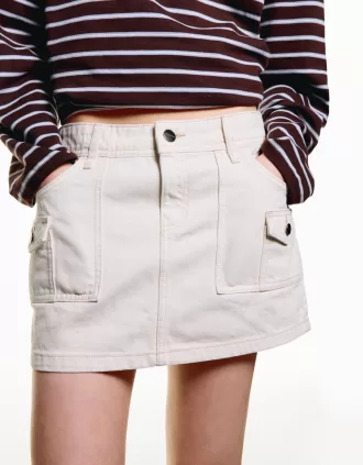 Utility mini skirt