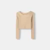 V-neck off-the-shoulder sweater V-neck off-the-shoulder sweater