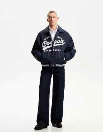 Varsity bomber jacket