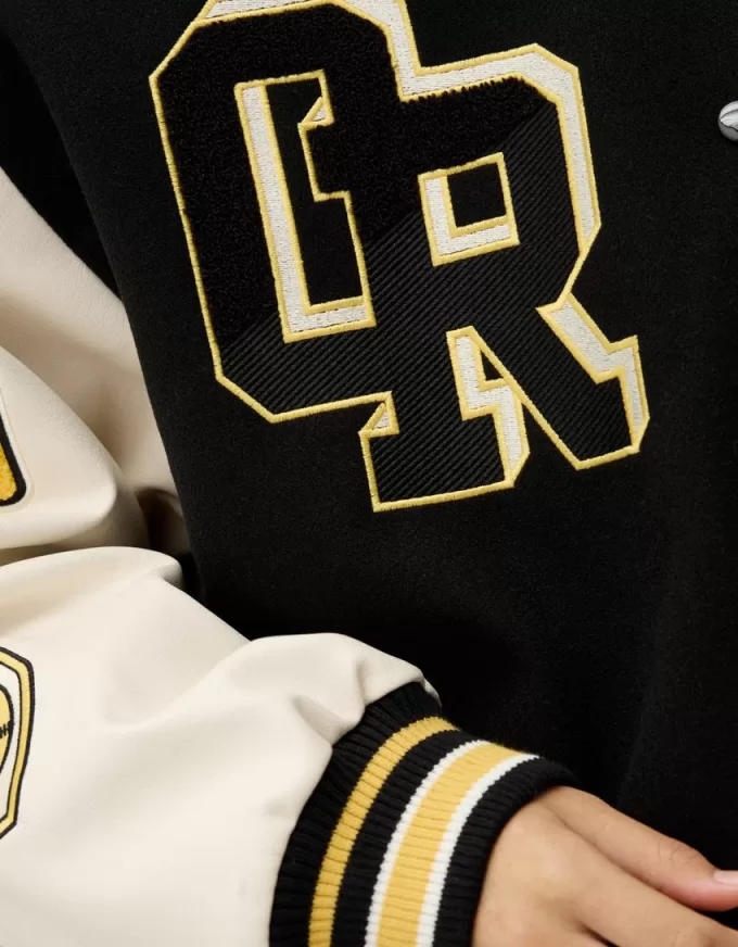 Varsity jacket with contrasting sleeves Varsity jacket with contrasting sleeves