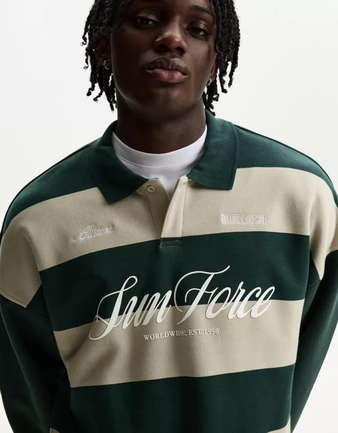 Varsity sporty polo sweatshirt Varsity sporty polo sweatshirt