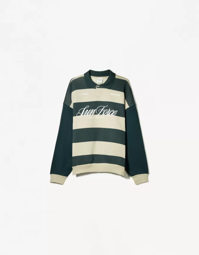 Varsity sporty polo sweatshirt Varsity sporty polo sweatshirt