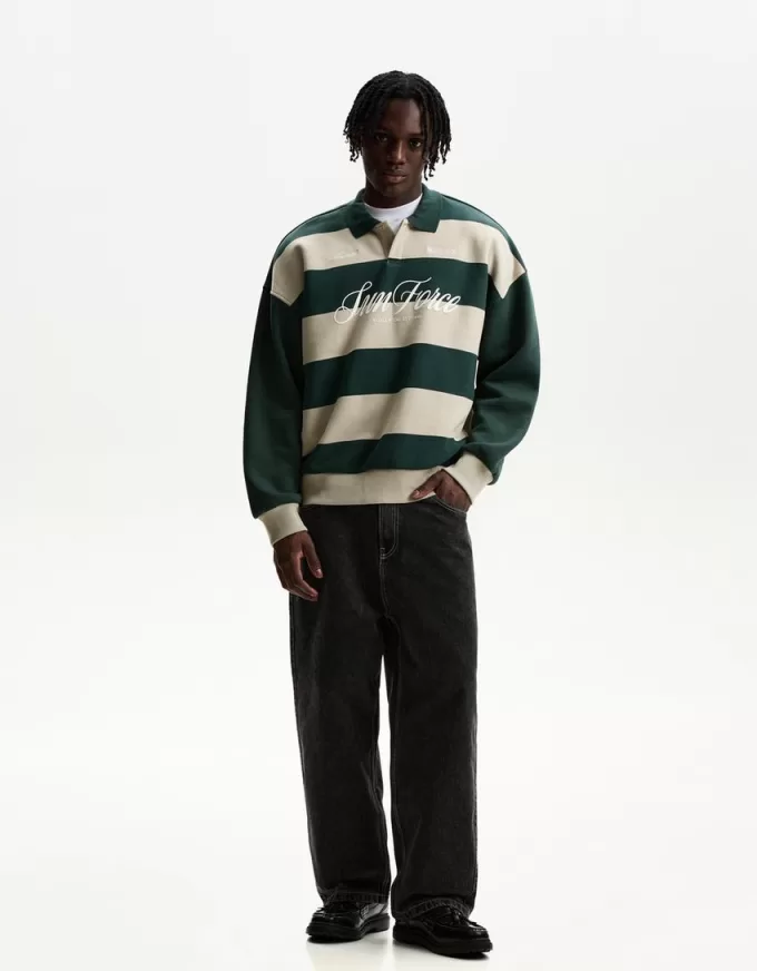 Varsity sporty polo sweatshirt Varsity sporty polo sweatshirt