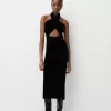 Velvet halter neck midi dress Velvet halter neck midi dress