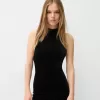 Velvet high neck mini dress Velvet high neck mini dress