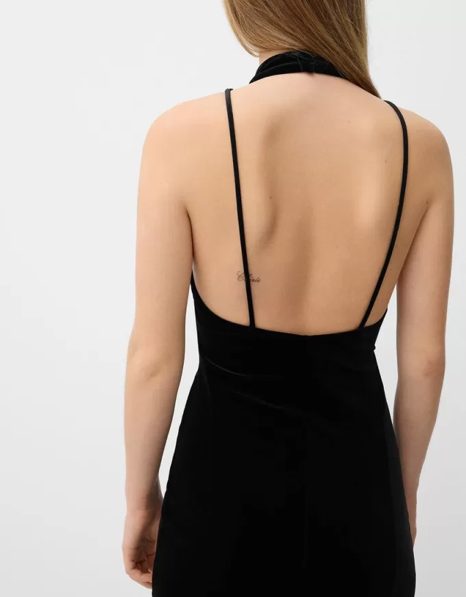 Velvet high neck mini dress Velvet high neck mini dress