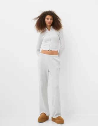 Waffle-texture pants