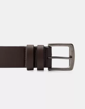 Wide leather effect belt