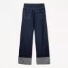 Wide-leg ’90s jeans with turn-up hems Wide-leg ’90s jeans with turn-up hems