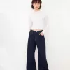 Wide-leg ’90s jeans with turn-up hems Wide-leg ’90s jeans with turn-up hems