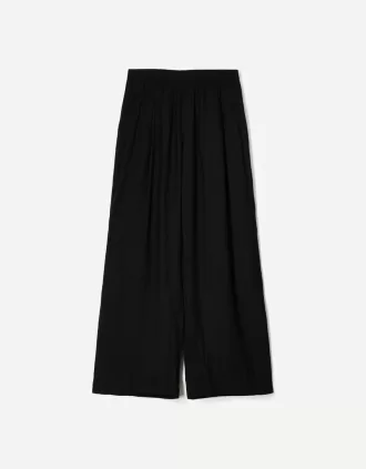 Wide-leg drawstring pants