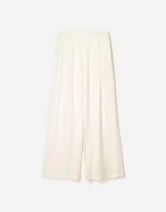 Wide-leg drawstring pants