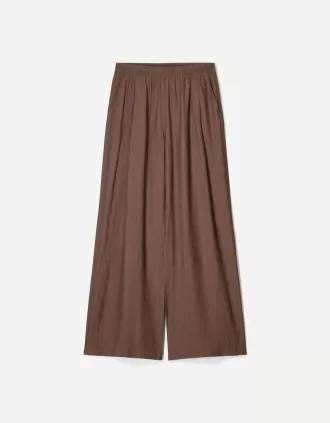 Wide-leg drawstring pants