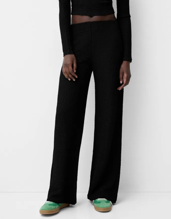 Wide leg embossed pants Wide leg embossed pants