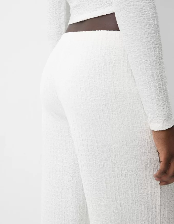 Wide leg embossed pants Wide leg embossed pants